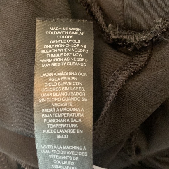 WHBM Black Long Sleeved Mini Dress w/ Gold Shoulder Detail - Picture 17 of 17